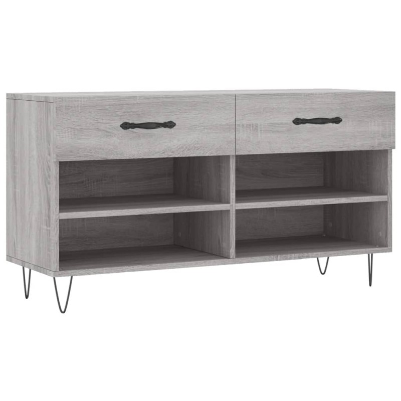 vidaXL Παπουτσοθήκη Γκρι Sonoma 102x35x55 εκ. από Επεξεργασμένο Ξύλο