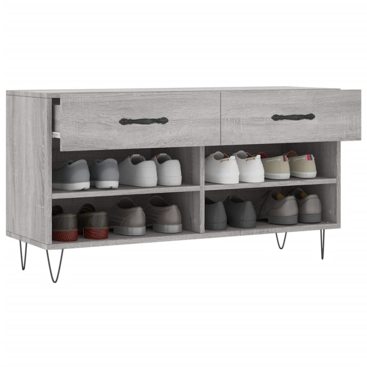 vidaXL Παπουτσοθήκη Γκρι Sonoma 102x35x55 εκ. από Επεξεργασμένο Ξύλο