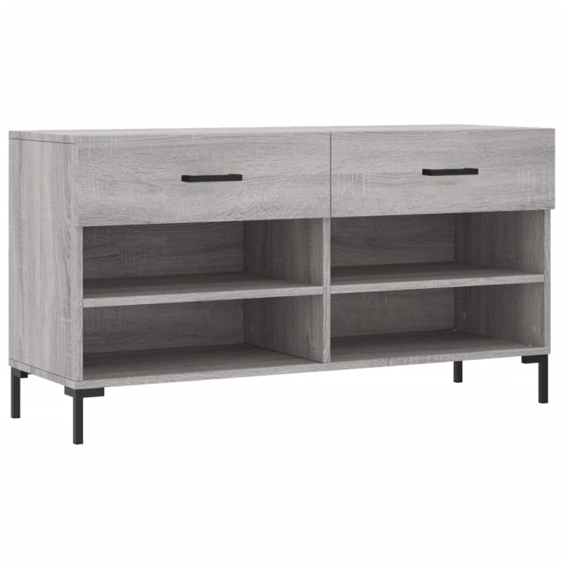 vidaXL Παπουτσοθήκη Γκρι Sonoma 102x35x55 εκ. από Επεξεργασμένο Ξύλο