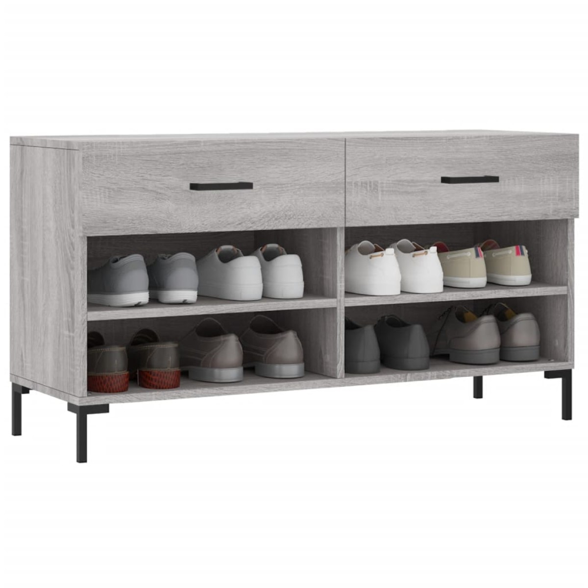 vidaXL Παπουτσοθήκη Γκρι Sonoma 102x35x55 εκ. από Επεξεργασμένο Ξύλο