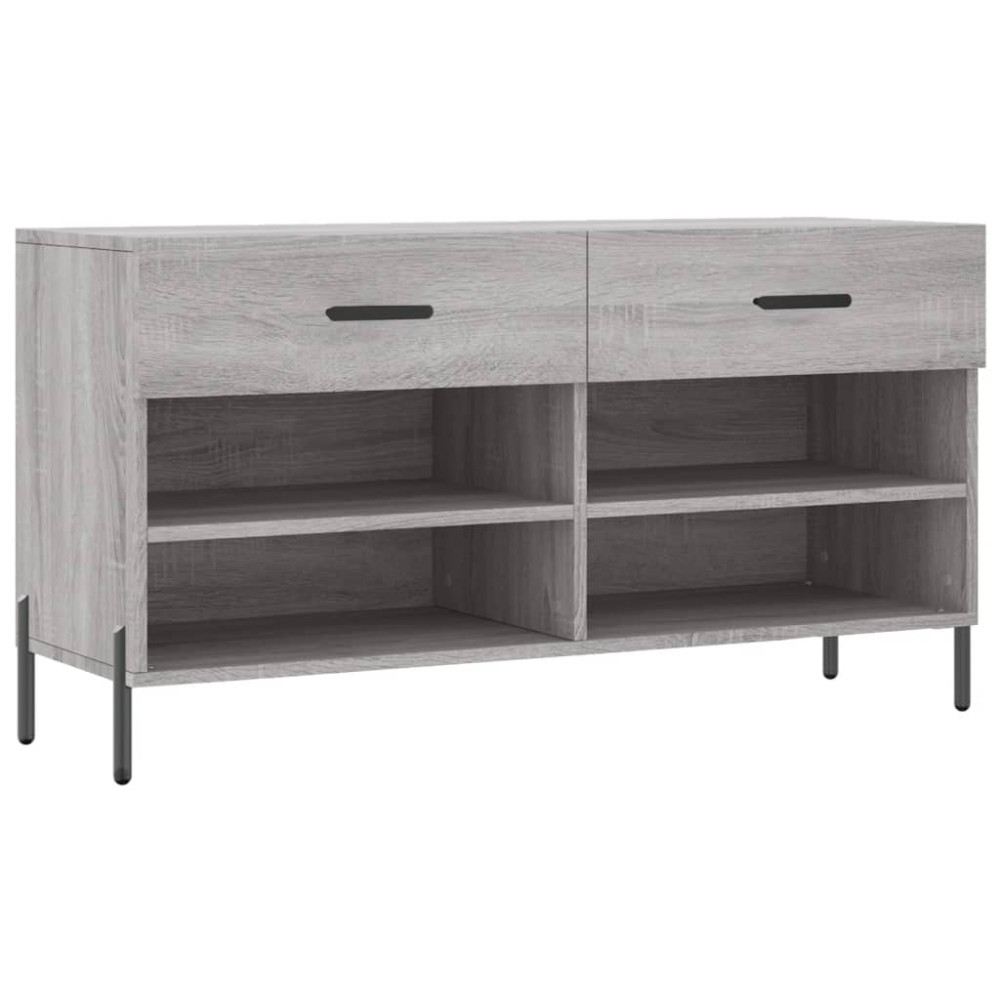 vidaXL Παπουτσοθήκη Γκρι Sonoma 102x35x55 εκ. από Επεξεργασμένο Ξύλο
