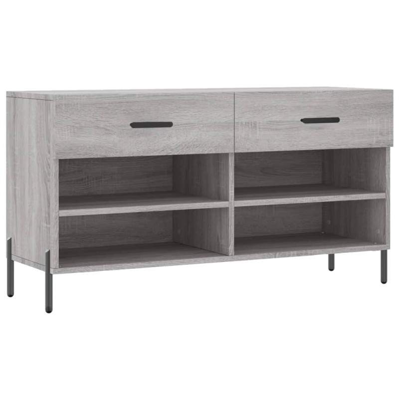 vidaXL Παπουτσοθήκη Γκρι Sonoma 102x35x55 εκ. από Επεξεργασμένο Ξύλο