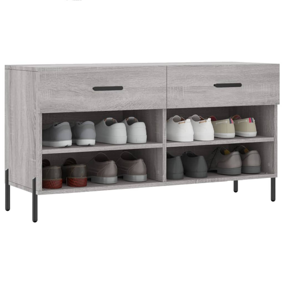 vidaXL Παπουτσοθήκη Γκρι Sonoma 102x35x55 εκ. από Επεξεργασμένο Ξύλο