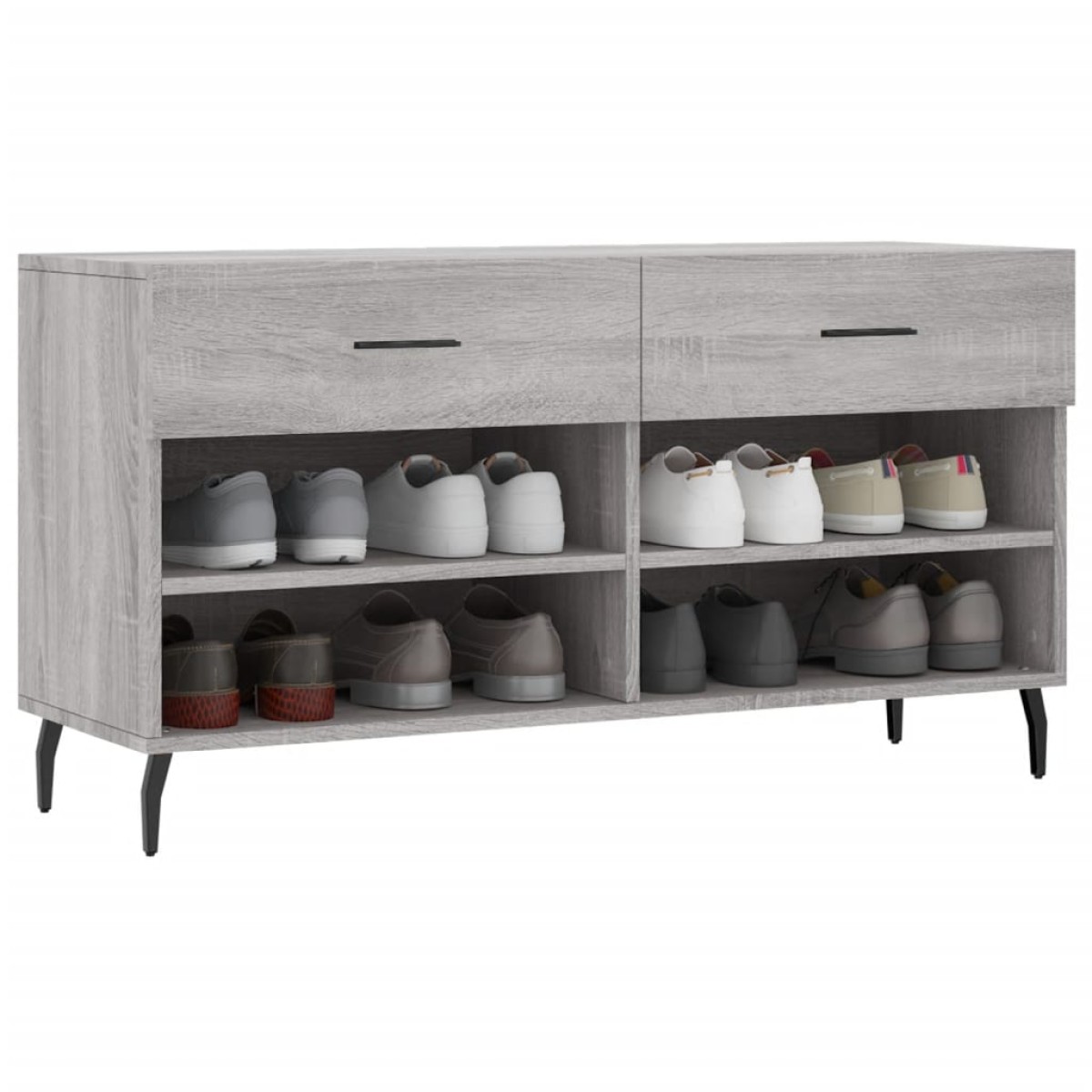 vidaXL Παπουτσοθήκη Γκρι Sonoma 102x35x55 εκ. από Επεξεργασμένο Ξύλο
