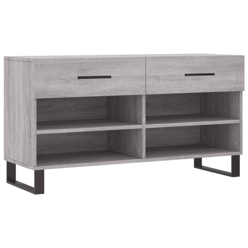 vidaXL Παπουτσοθήκη Γκρι Sonoma 102x35x55 εκ. από Επεξεργασμένο Ξύλο