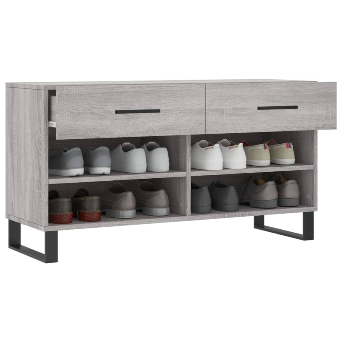 vidaXL Παπουτσοθήκη Γκρι Sonoma 102x35x55 εκ. από Επεξεργασμένο Ξύλο