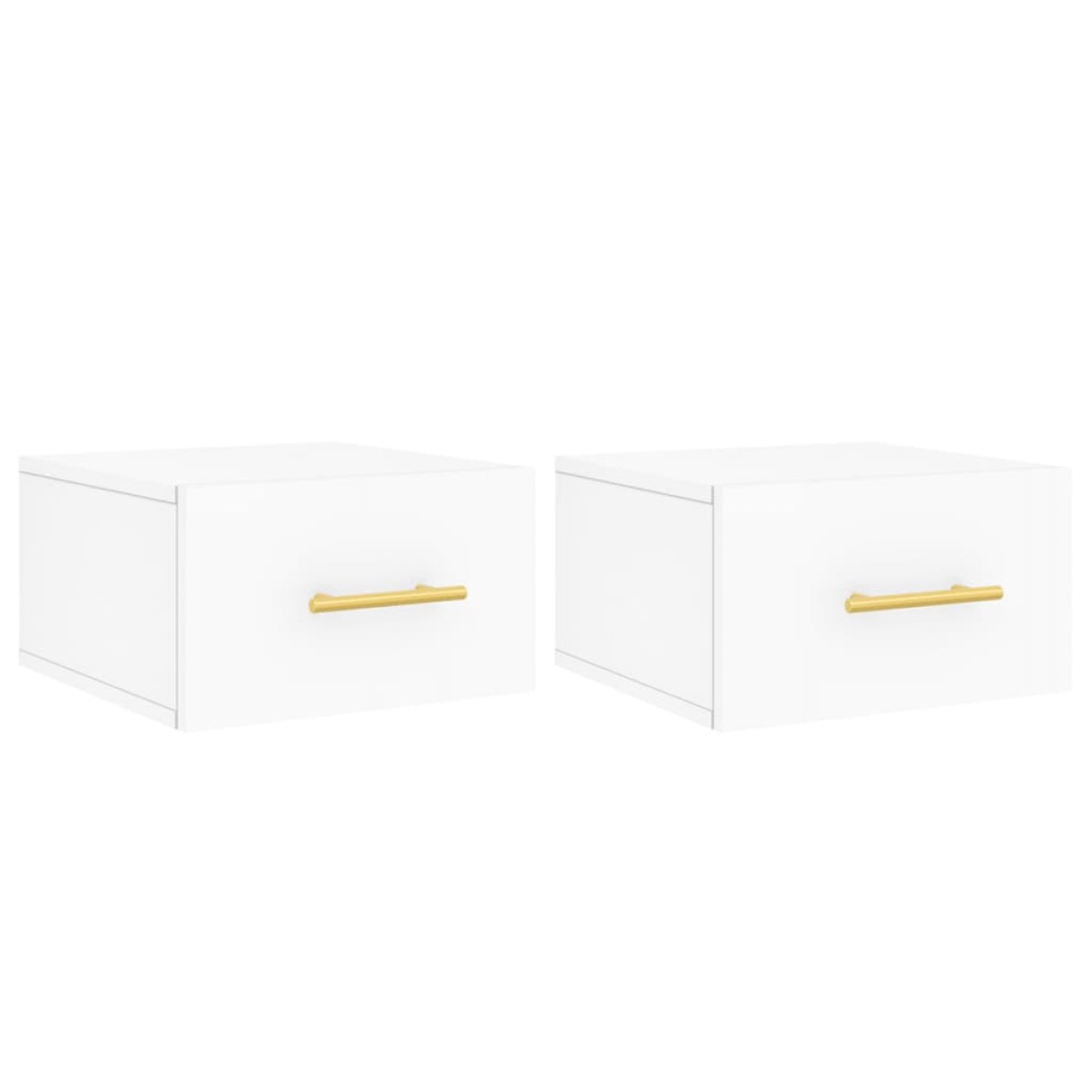 vidaXL Κομοδίνα Επιτοίχια 2 τεμ. Λευκά 35x35x20 εκ.
