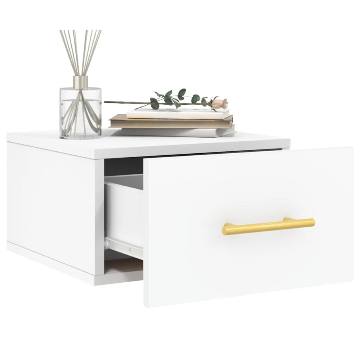 vidaXL Κομοδίνα Επιτοίχια 2 τεμ. Λευκά 35x35x20 εκ.