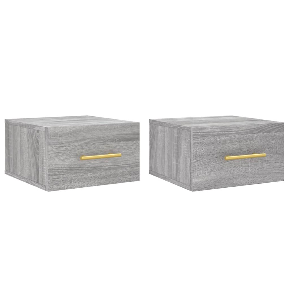 vidaXL Κομοδίνα Επιτοίχια 2 τεμ. Γκρι Sonoma 35 x 35 x 20 εκ.