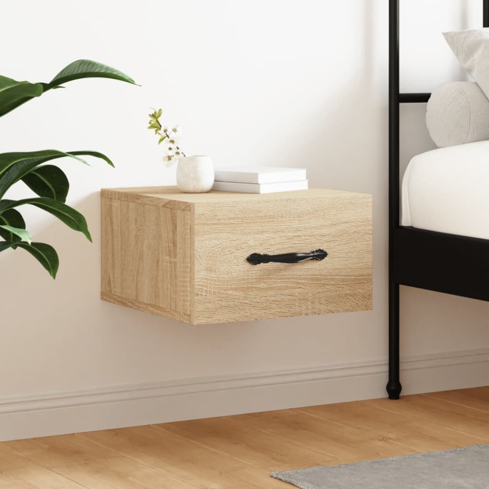 vidaXL Κομοδίνα Επιτοίχια Sonoma Δρυς 35 x 35 x 20 εκ.