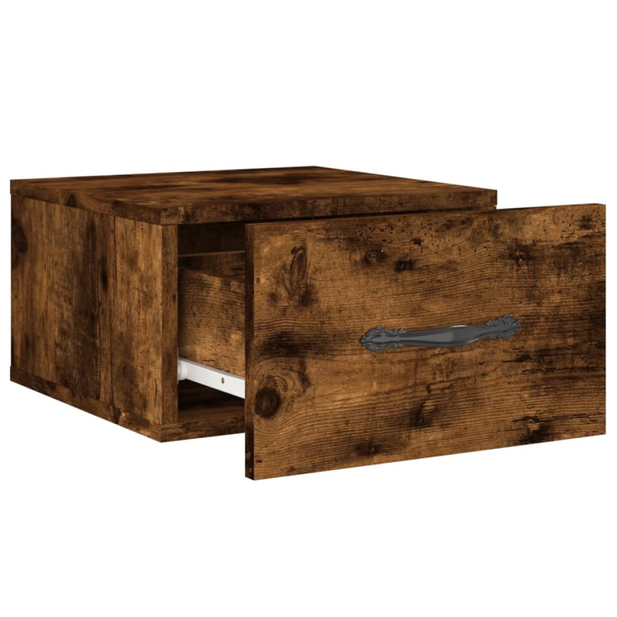 vidaXL Κομοδίνο Επιτοίχιο Καπνιστή Δρυς 35 x 35 x 20 εκ.
