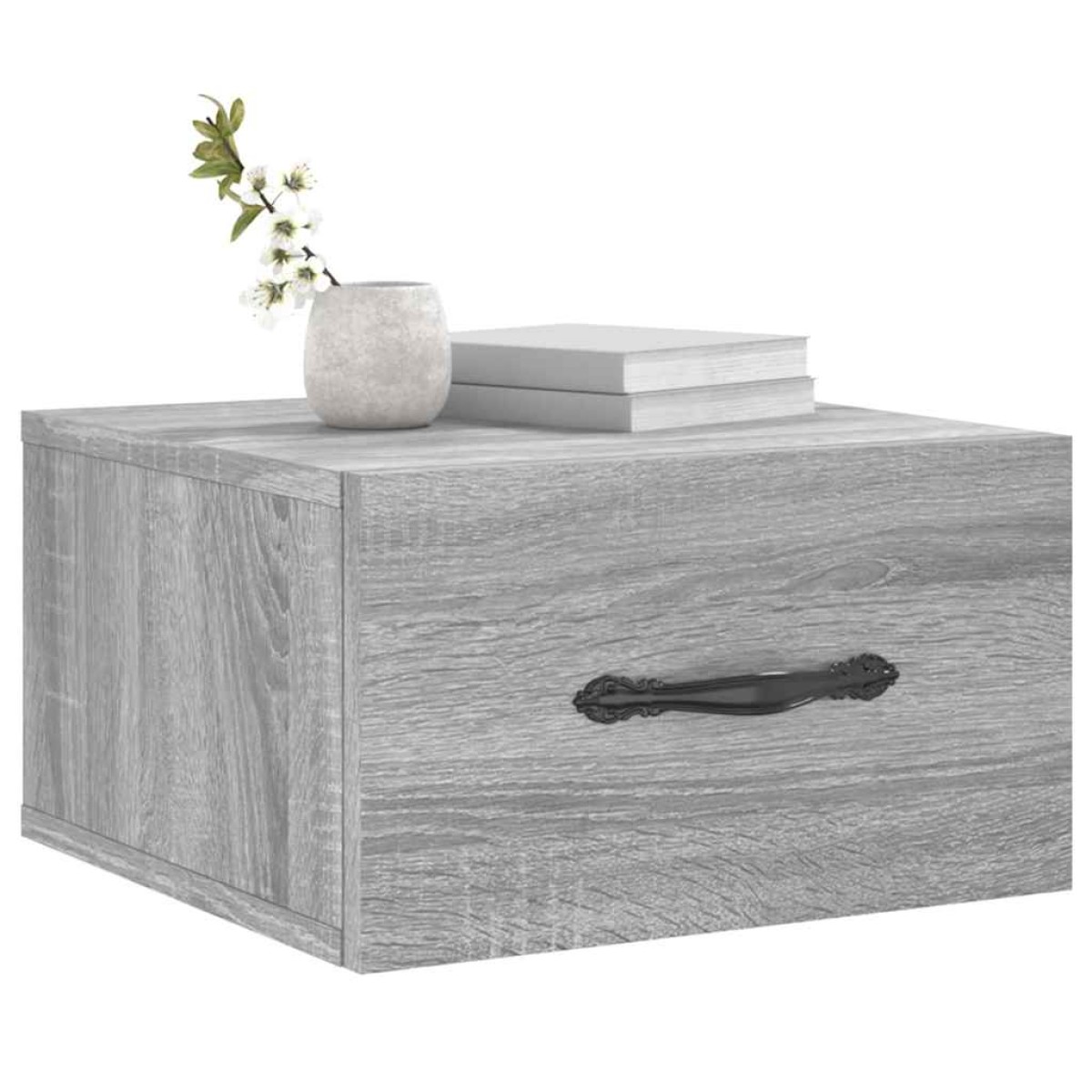 vidaXL Κομοδίνα Επιτοίχια Γκρι Sonoma 35 x 35 x 20 εκ.