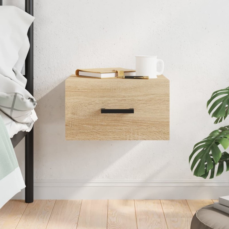 vidaXL Κομοδίνα Επιτοίχια Sonoma Δρυς 35 x 35 x 20 εκ.