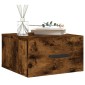 vidaXL Κομοδίνα Επιτοίχια 2 τεμ. Καπνιστή Δρυς 35x35x20 εκ.