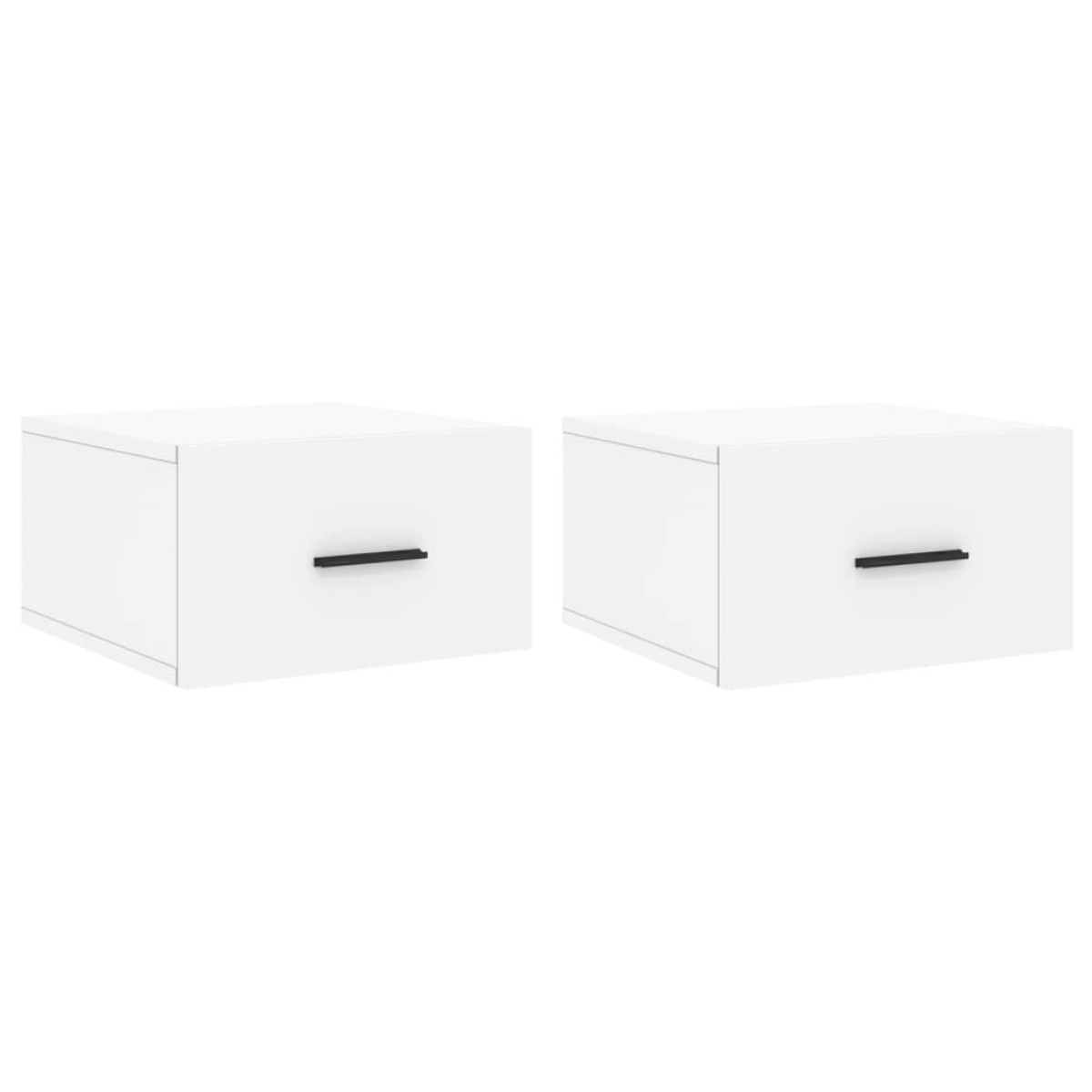 vidaXL Κομοδίνα Επιτοίχια 2 τεμ. Λευκά 35x35x20 εκ.