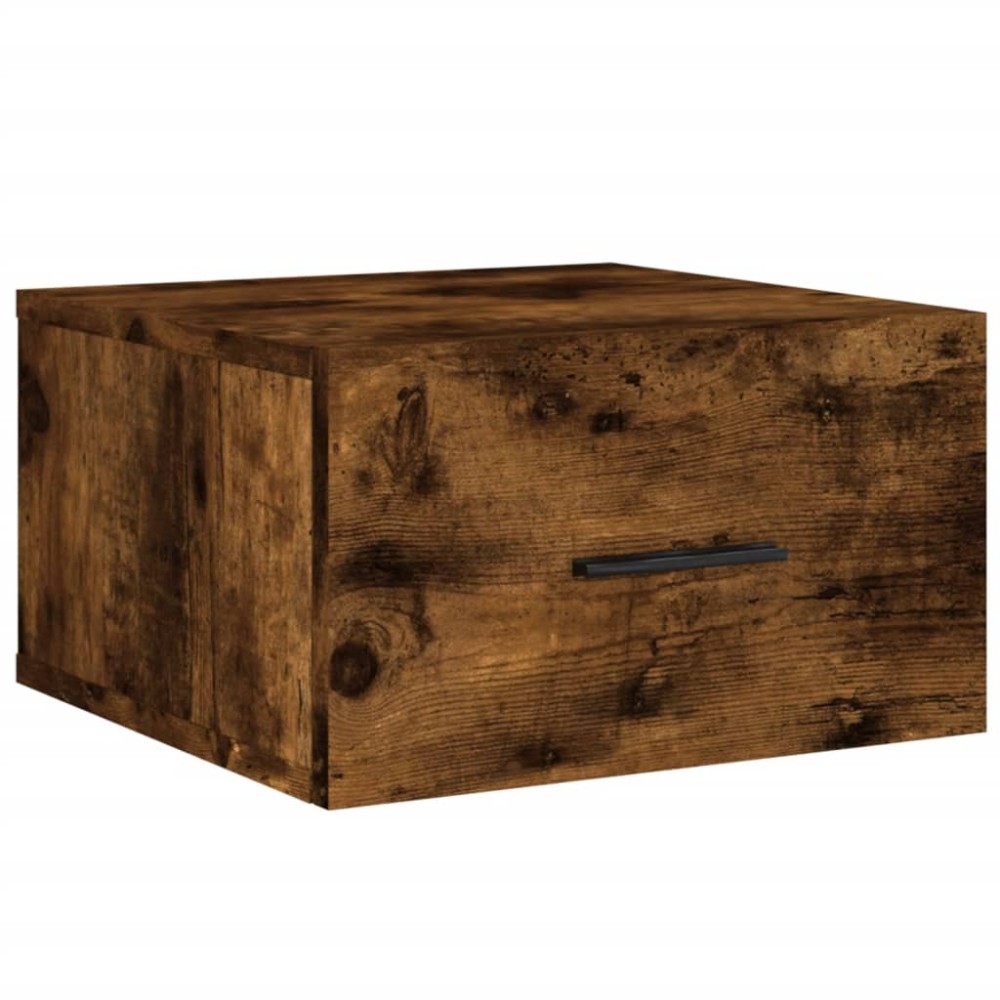 vidaXL Κομοδίνο Επιτοίχιο Καπνιστή Δρυς 35 x 35 x 20 εκ.
