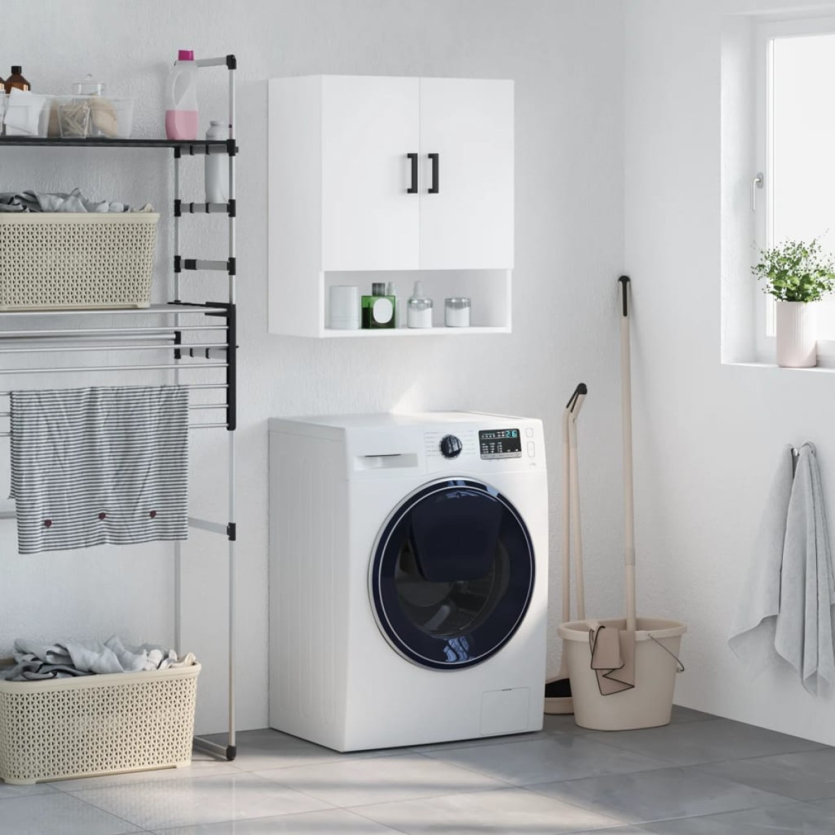 vidaXL Ντουλάπι Τοίχου Λευκό 60 x 31 x 70 εκ. από Επεξεργασμένο Ξύλο