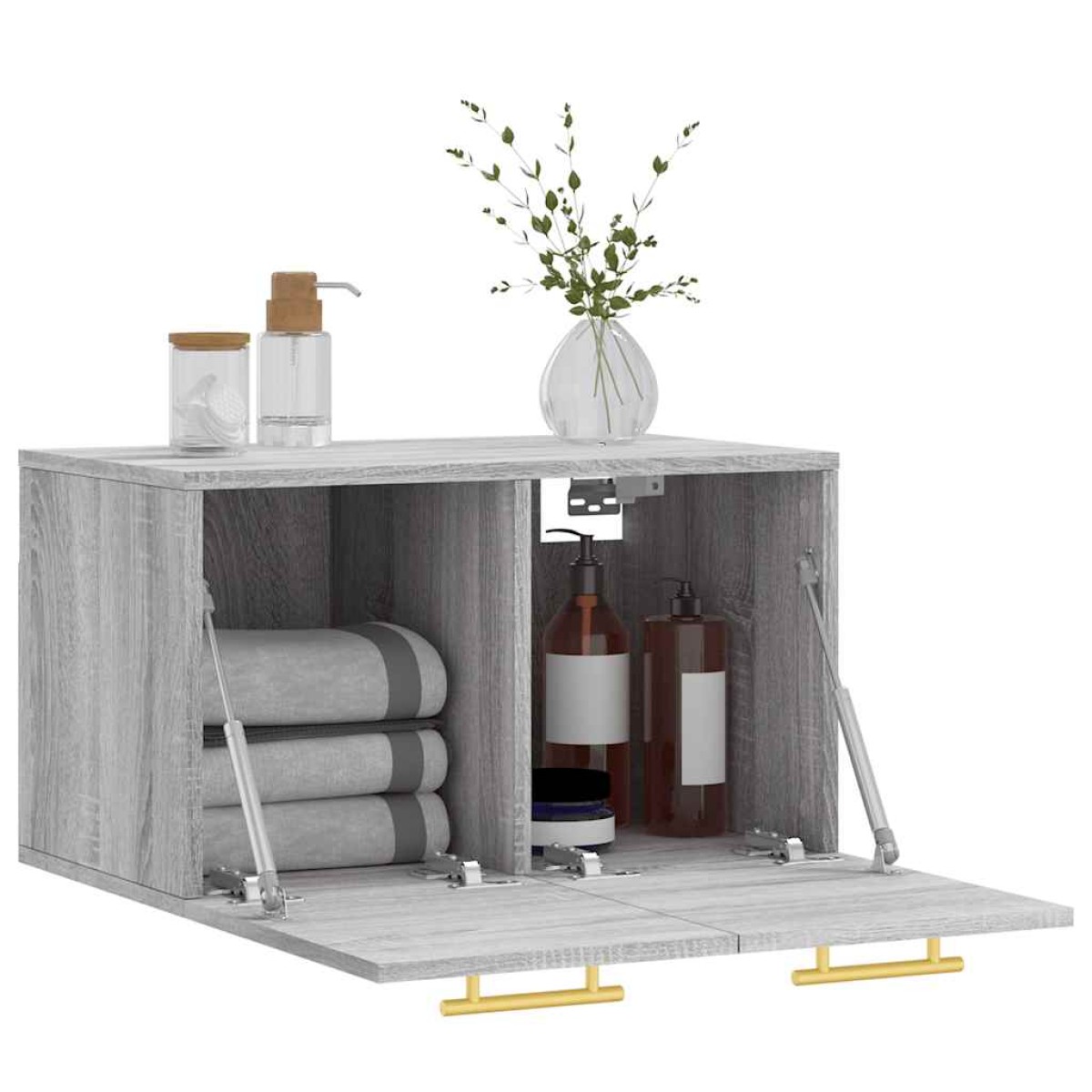 vidaXL Ντουλάπι Τοίχου Γκρι Sonoma 60x36,5x35 εκ. Επεξεργασμένο Ξύλο
