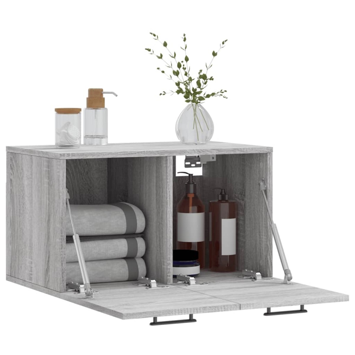 vidaXL Ντουλάπι Τοίχου Γκρι Sonoma 60x36,5x35 εκ. Επεξεργασμένο Ξύλο
