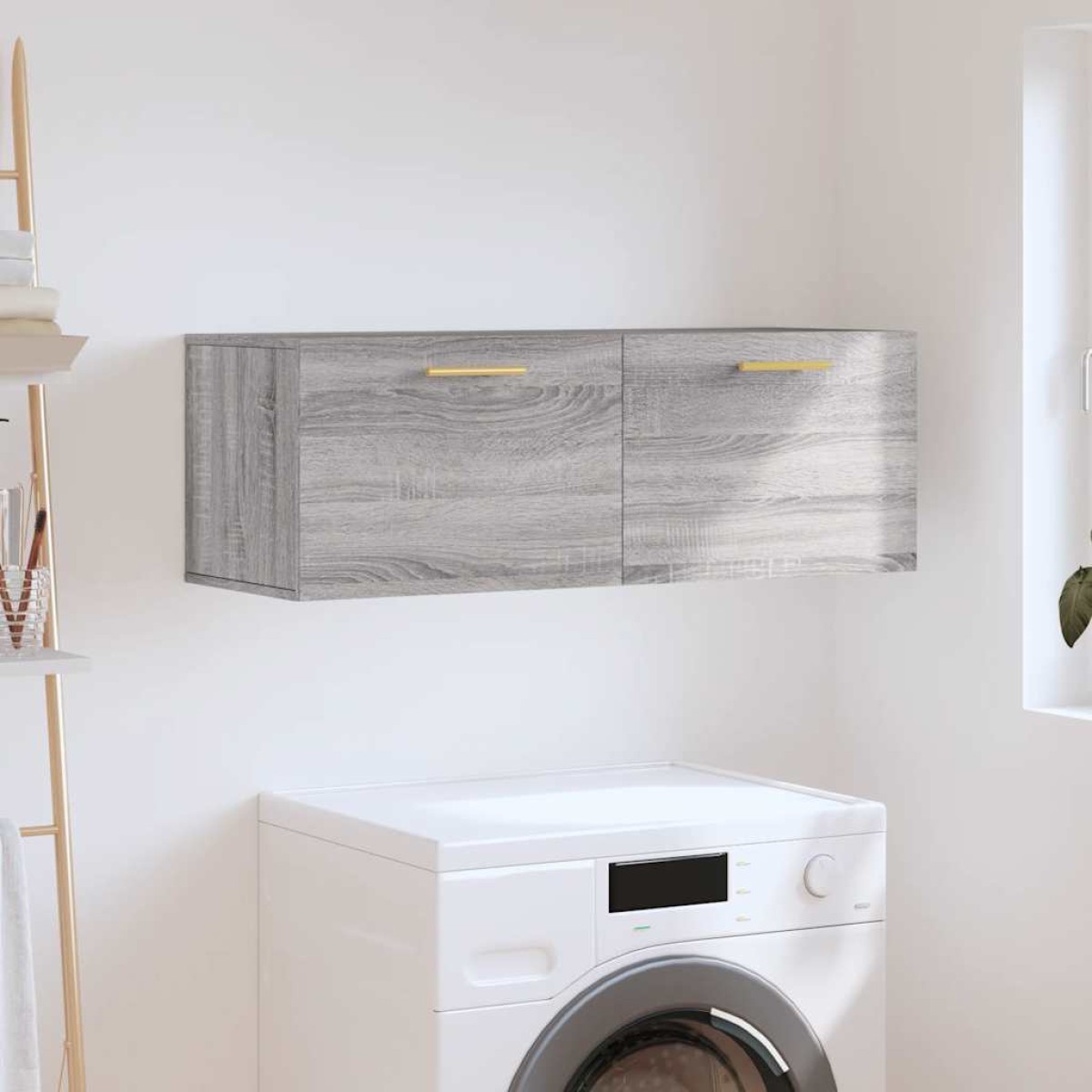 vidaXL Ντουλάπι Τοίχου Γκρι Sonoma 100x36,5x35 εκ. Επεξεργασμένο Ξύλο