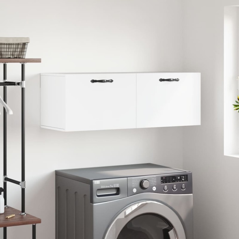 vidaXL Ντουλάπι Τοίχου Λευκό 100x36,5x35 εκ. από Επεξεργασμένο Ξύλο