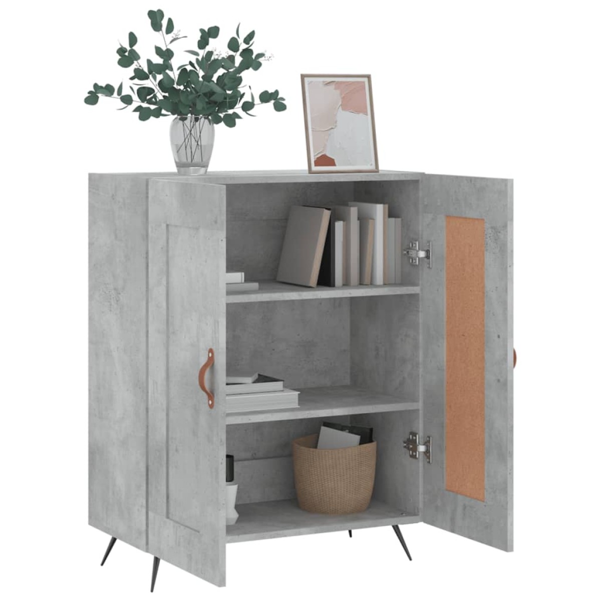 vidaXL Ντουλάπι Γκρι Σκυροδέματος 69,5x34x90 εκ. Επεξεργασμένο Ξύλο