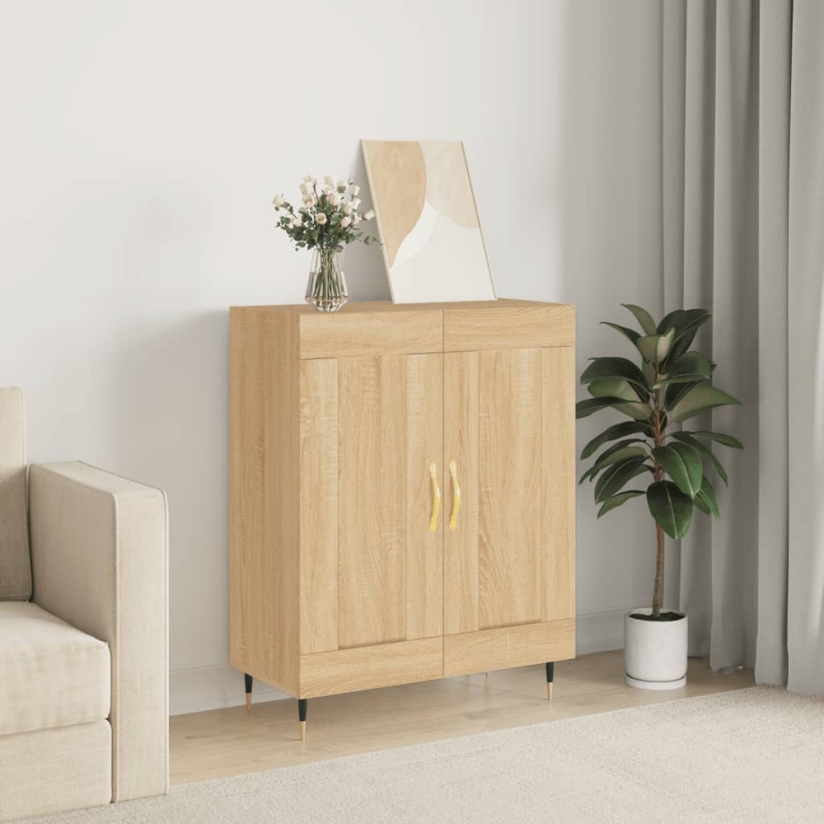 vidaXL Ντουλάπι Sonoma Δρυς 69,5 x 34 x 90 εκ. από Επεξεργασμένο Ξύλο