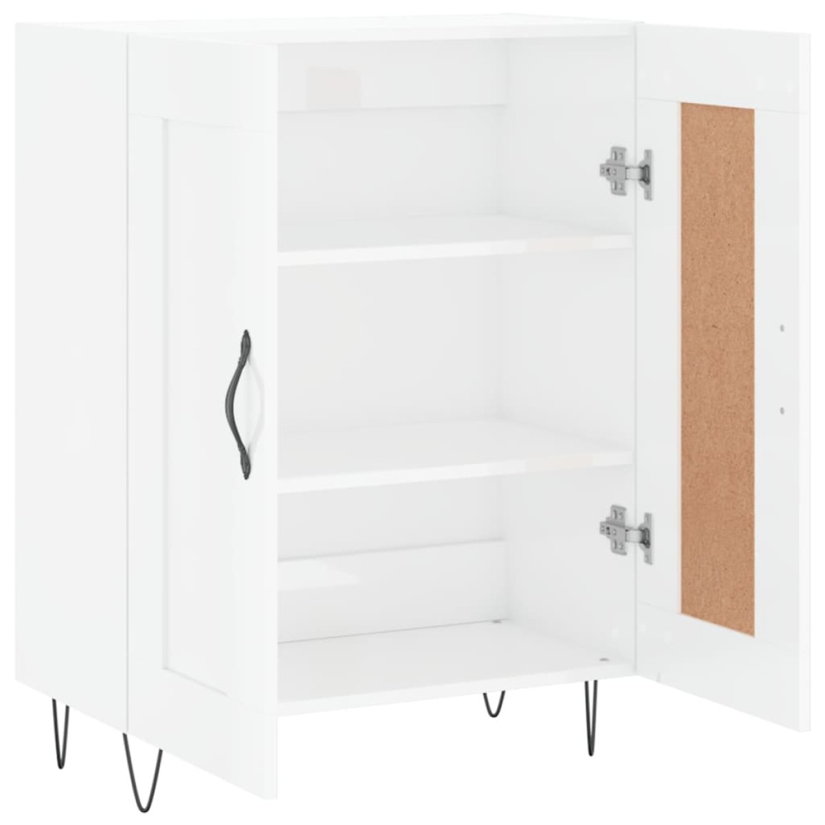 vidaXL Ντουλάπι Γυαλιστερό Λευκό 69,5x34x90 εκ. Επεξεργασμένο Ξύλο