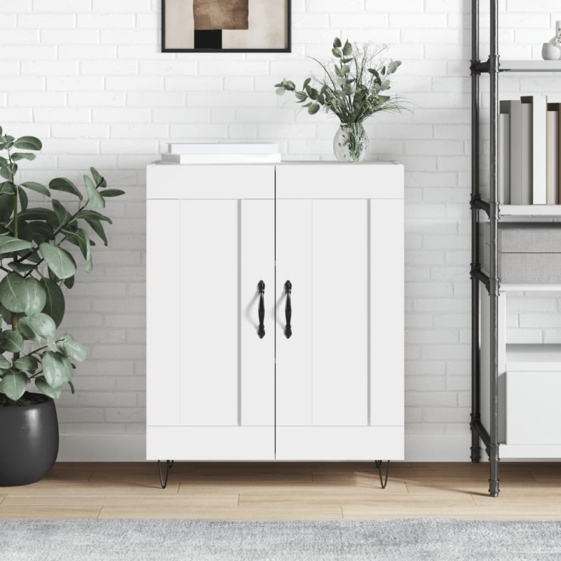 vidaXL Ντουλάπι Γυαλιστερό Λευκό 69,5x34x90 εκ. Επεξεργασμένο Ξύλο
