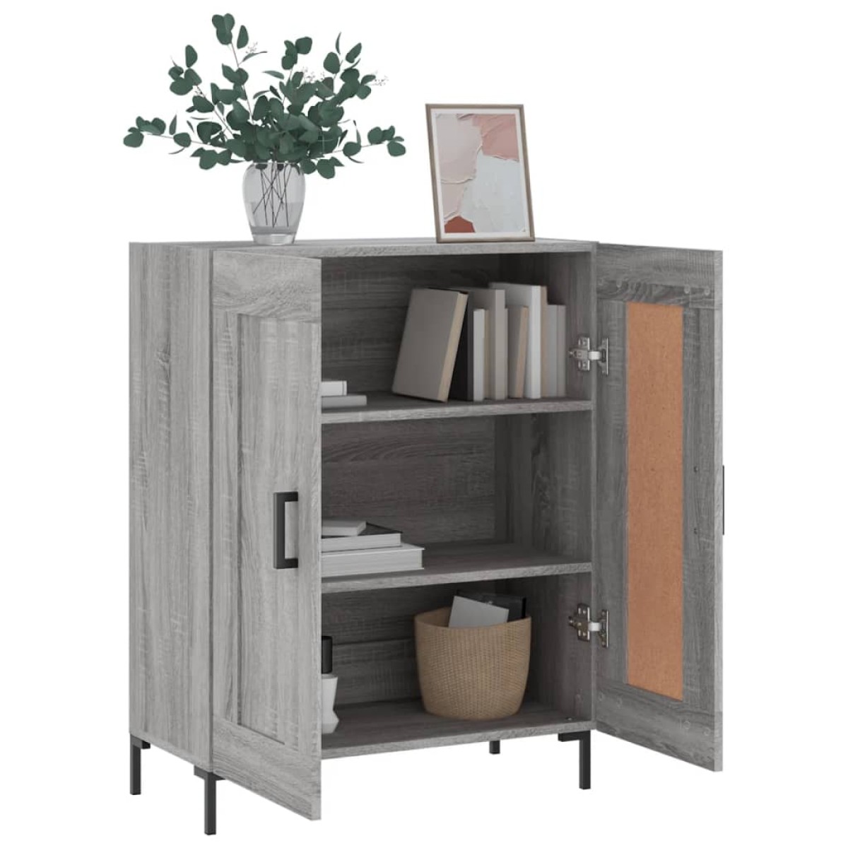 vidaXL Ντουλάπι Γκρι Sonoma 69,5 x 34 x 90 εκ. από Επεξεργασμένο Ξύλο