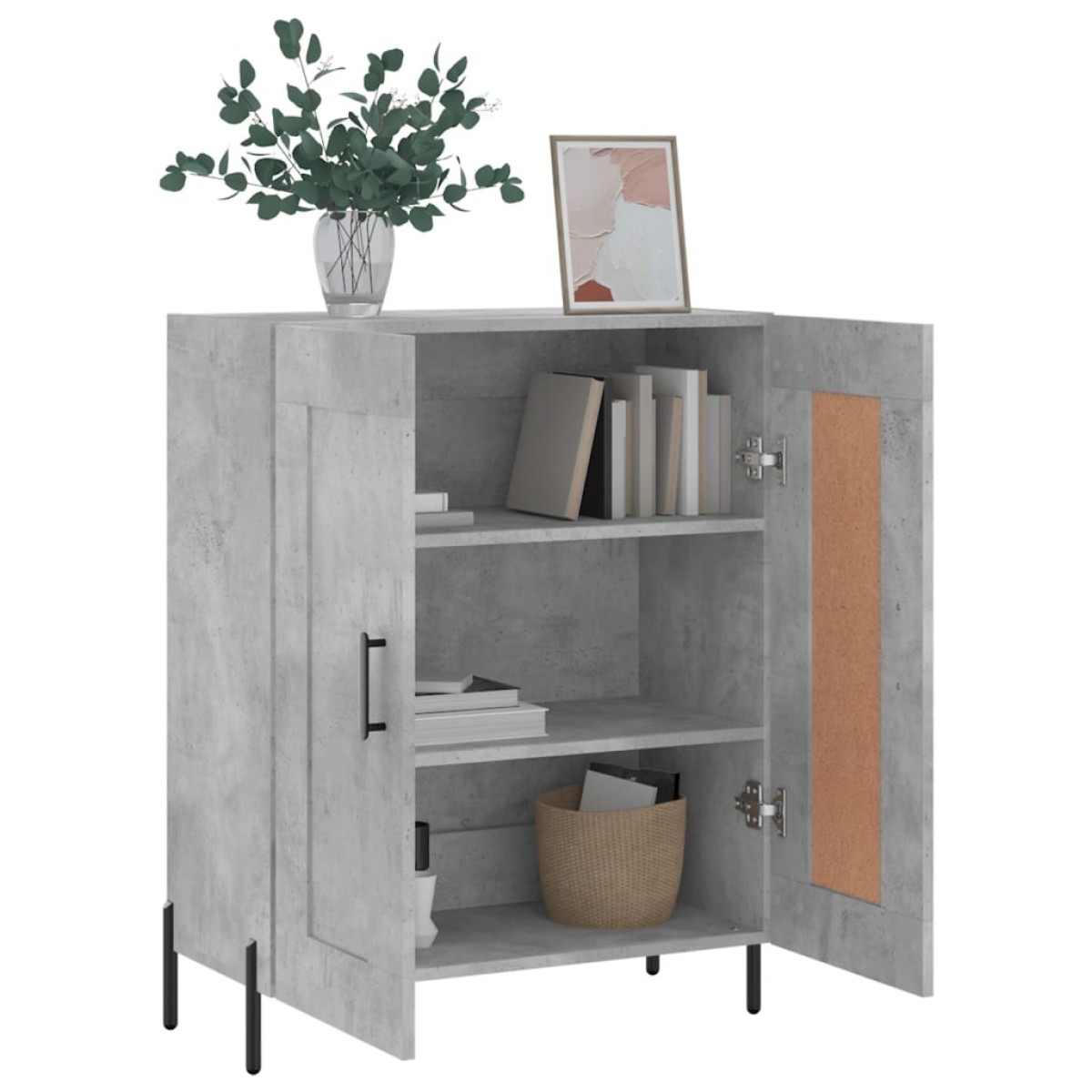 vidaXL Ντουλάπι Γκρι Σκυροδέματος 69,5x34x90 εκ. Επεξεργασμένο Ξύλο