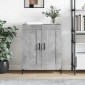 vidaXL Ντουλάπι Γκρι Σκυροδέματος 69,5x34x90 εκ. Επεξεργασμένο Ξύλο