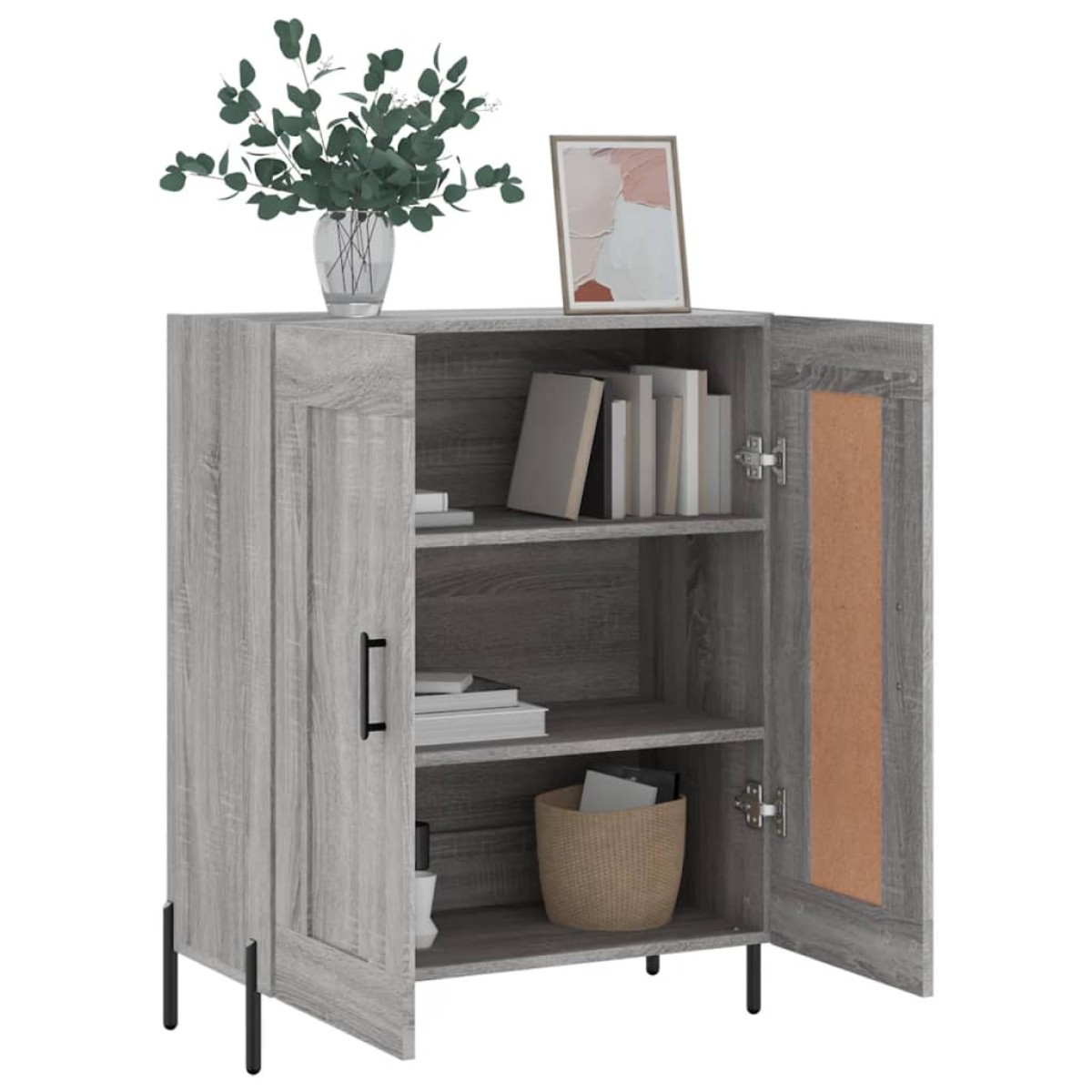 vidaXL Ντουλάπι Γκρι Sonoma 69,5 x 34 x 90 εκ. από Επεξεργασμένο Ξύλο