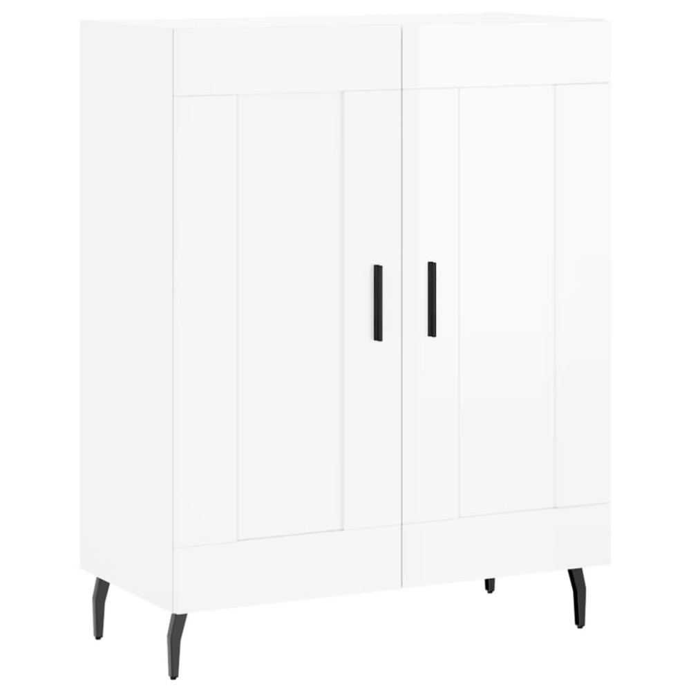 vidaXL Ντουλάπι Γυαλιστερό Λευκό 69,5x34x90 εκ. Επεξεργασμένο Ξύλο