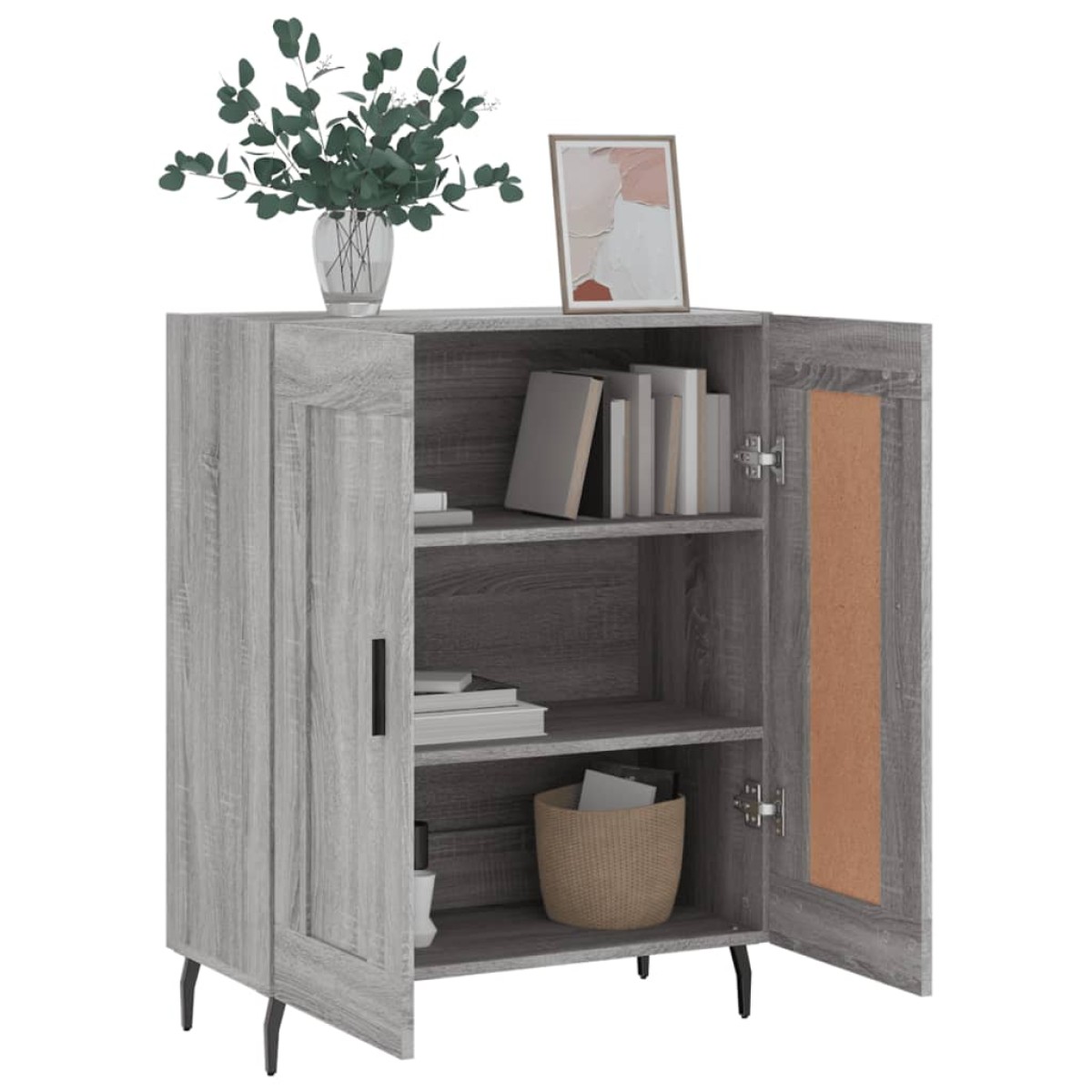 vidaXL Ντουλάπι Γκρι Sonoma 69,5 x 34 x 90 εκ. από Επεξεργασμένο Ξύλο
