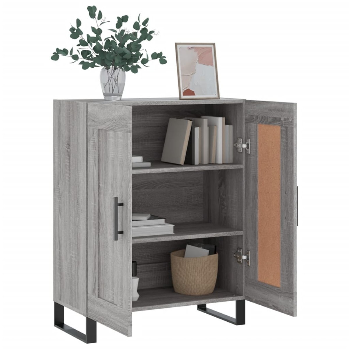 vidaXL Ντουλάπι Γκρι Sonoma 69,5 x 34 x 90 εκ. από Επεξεργασμένο Ξύλο