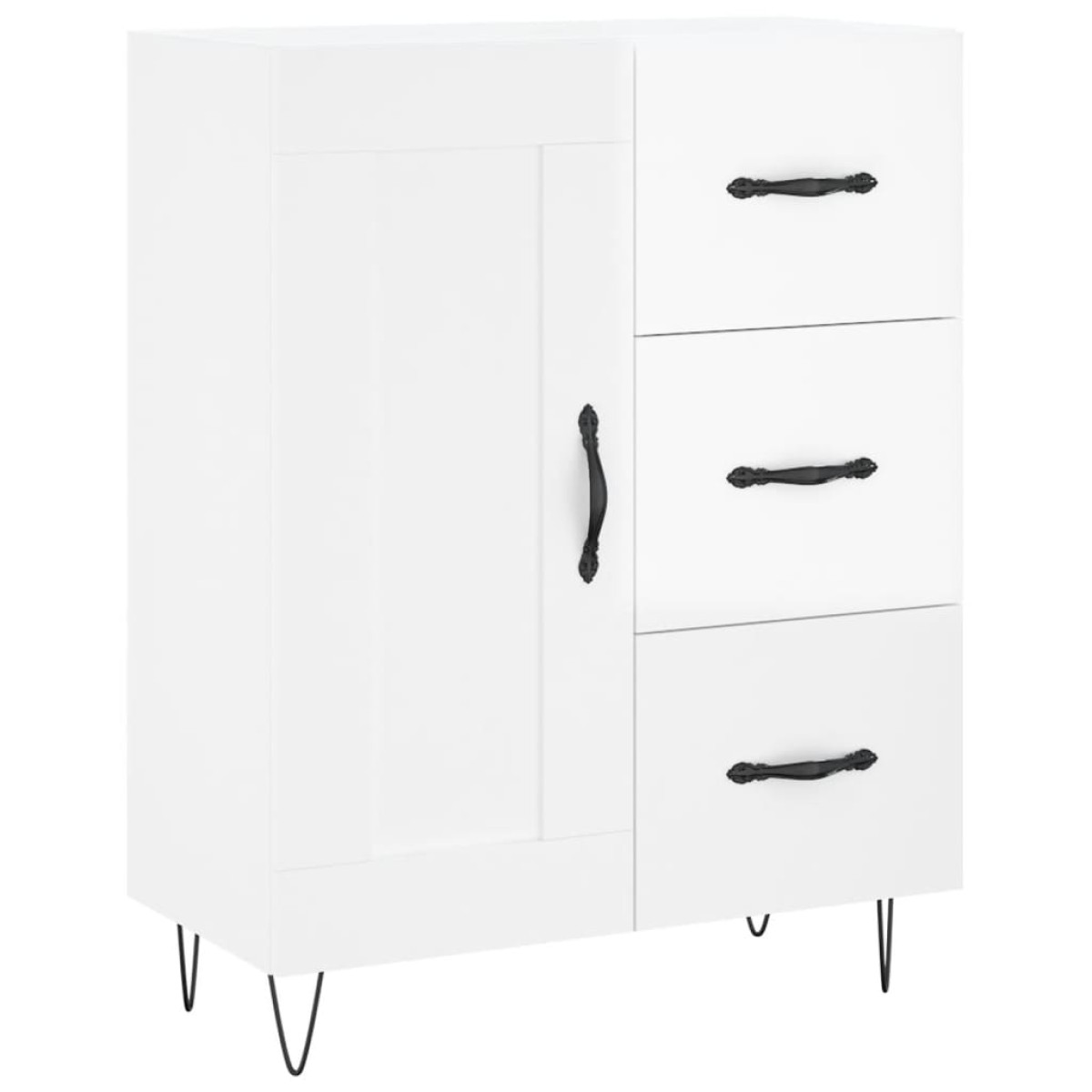 vidaXL Ντουλάπι Γυαλιστερό Λευκό 69,5x34x90 εκ. Επεξεργασμένο Ξύλο