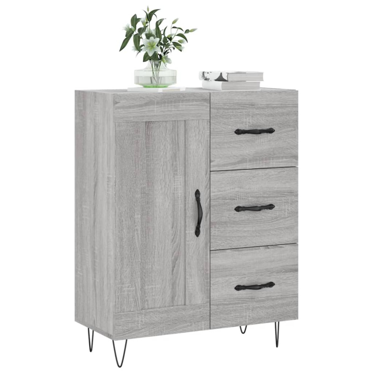 vidaXL Ντουλάπι Γκρι Sonoma 69,5 x 34 x 90 εκ. από Επεξεργασμένο Ξύλο