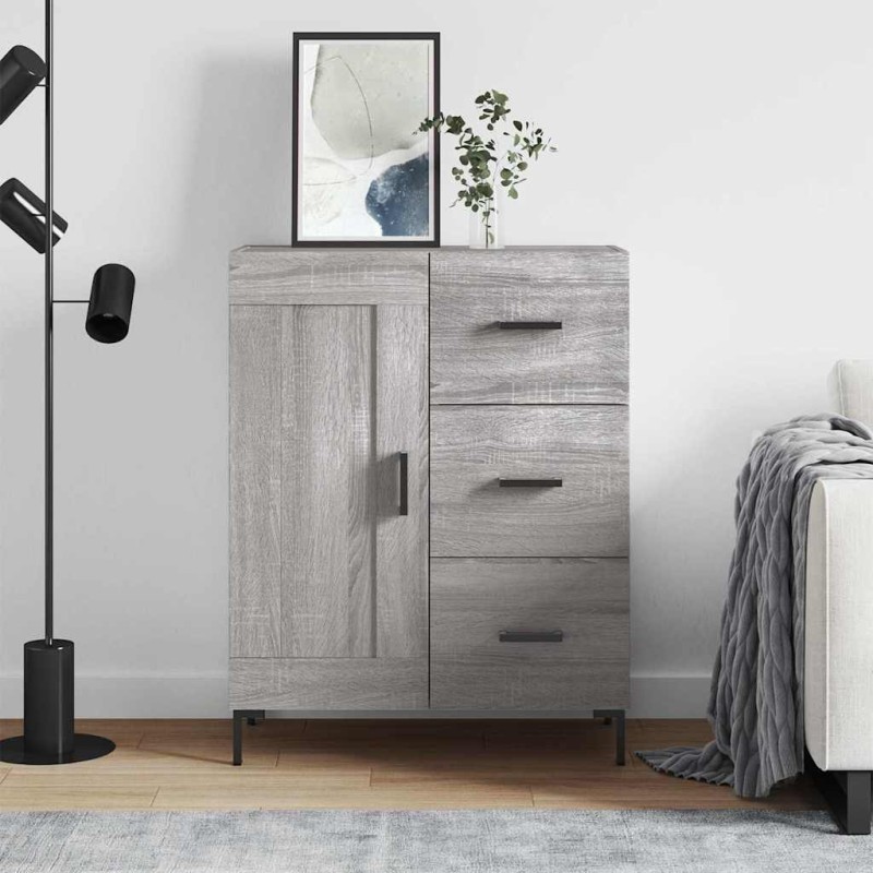 vidaXL Ντουλάπι Γκρι Sonoma 69,5 x 34 x 90 εκ. από Επεξεργασμένο Ξύλο