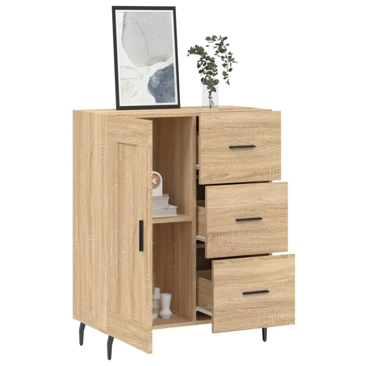 vidaXL Ντουλάπι Sonoma Δρυς 69,5 x 34 x 90 εκ. από Επεξεργασμένο Ξύλο
