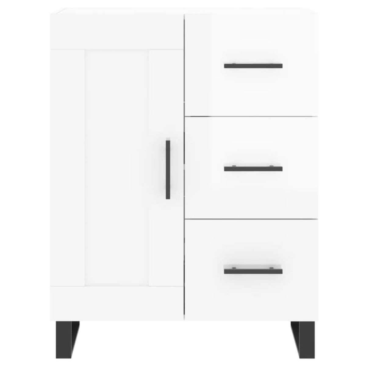 vidaXL Ντουλάπι Γυαλιστερό Λευκό 69,5x34x90 εκ. Επεξεργασμένο Ξύλο
