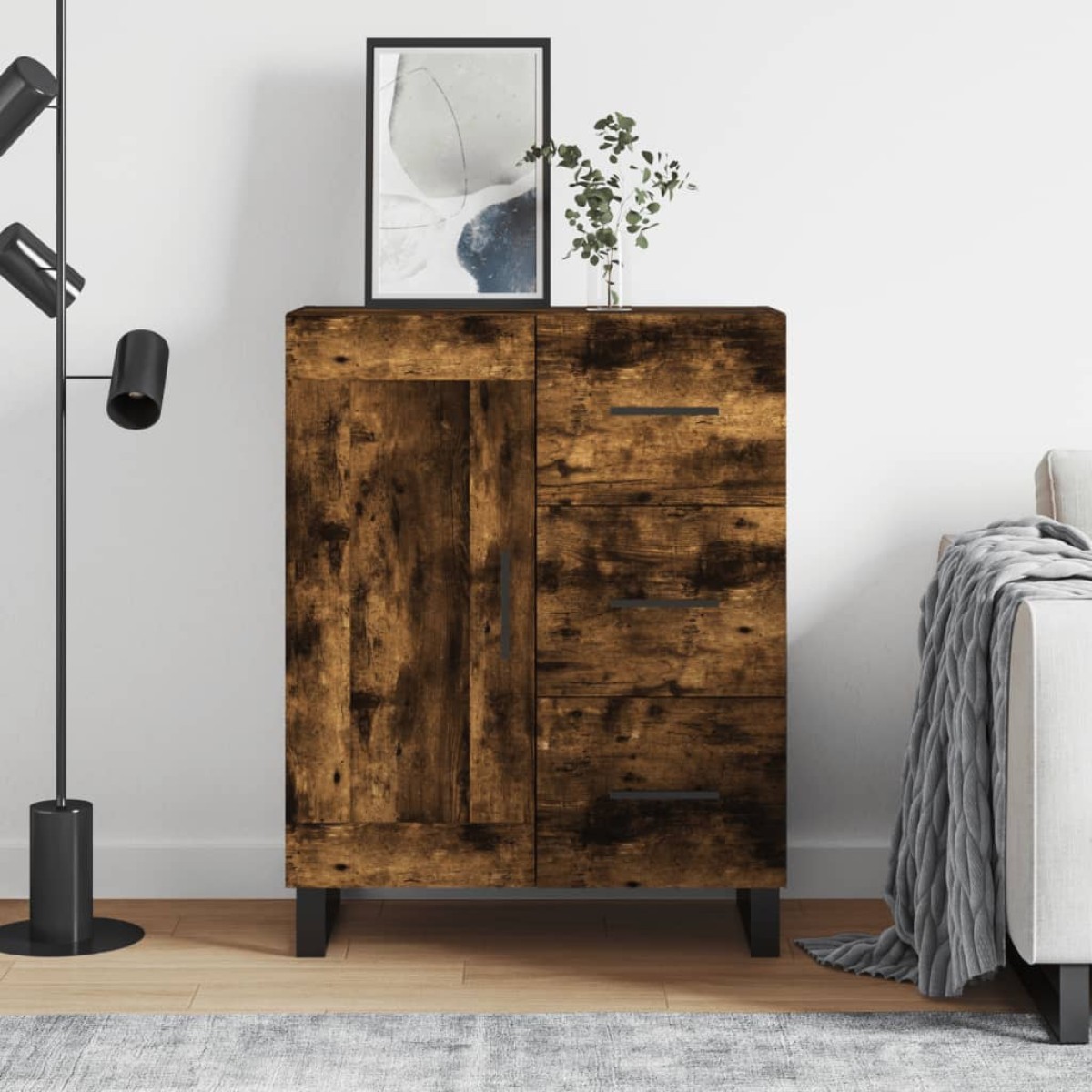 vidaXL Ντουλάπι Καπνιστή Δρυς 69,5 x 34 x 90 εκ. Επεξεργασμένο Ξύλο