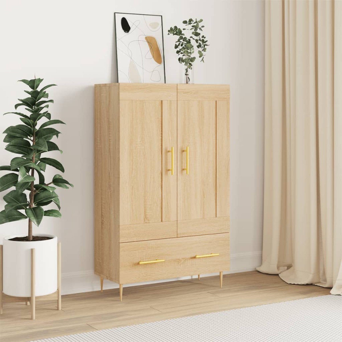 vidaXL Ντουλάπα Sonoma Δρυς 69,5 x 31 x 115 εκ. από Επεξεργασμένο Ξύλο
