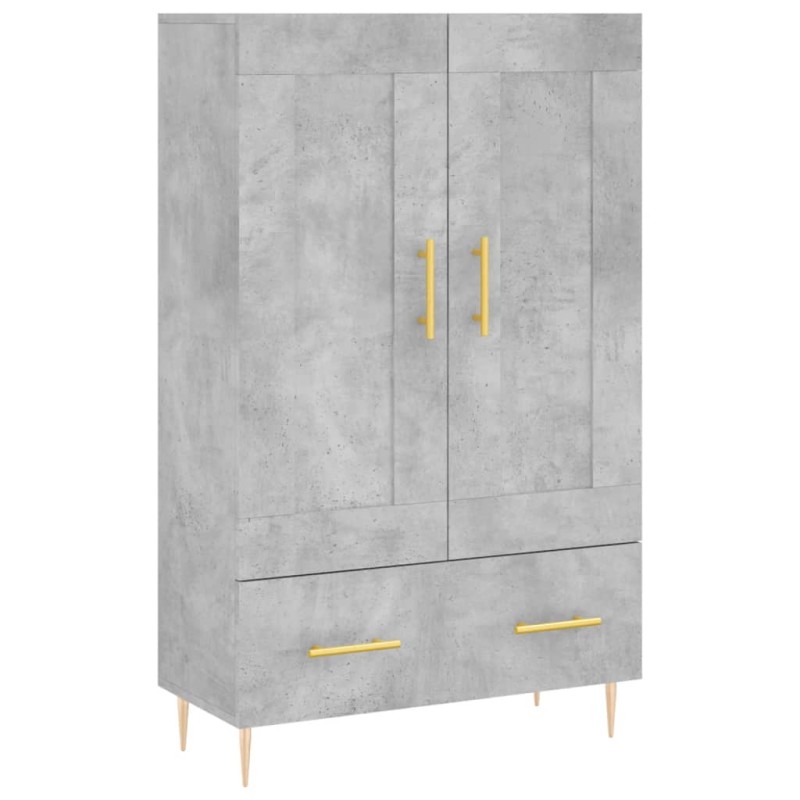 vidaXL Ντουλάπα Γκρι Σκυροδέματος 69,5 x 31 x 115 εκ. Επεξεργ. Ξύλο