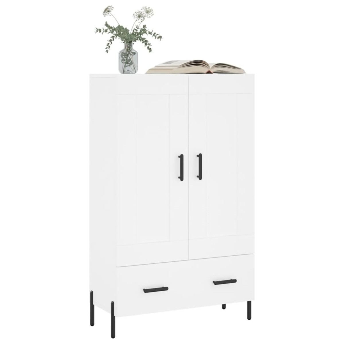 vidaXL Ντουλάπα Λευκή 69,5 x 31 x 115 εκ. από Επεξεργασμένο Ξύλο