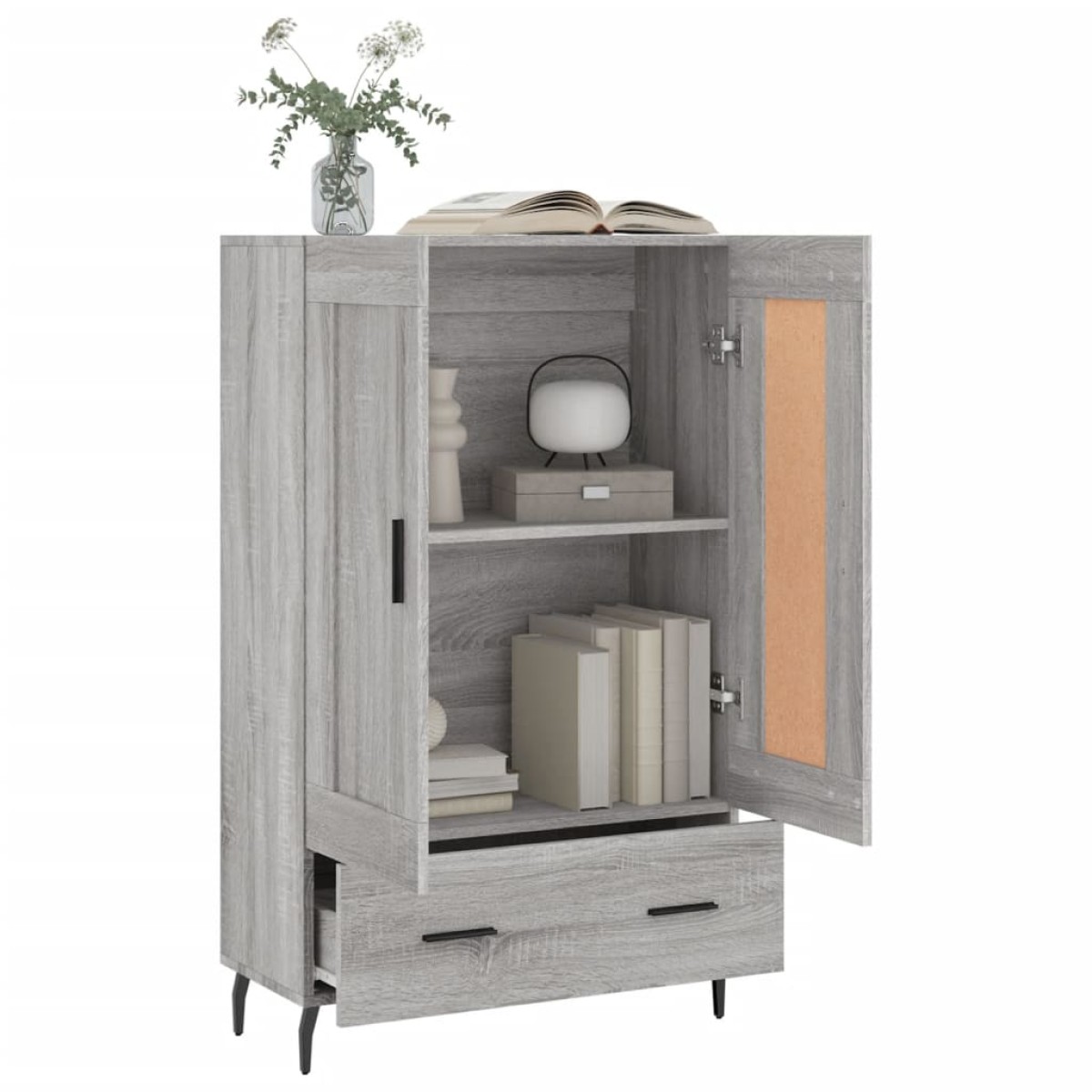 vidaXL Ντουλάπα Γκρι Sonoma 69,5 x 31 x 115 εκ. από Επεξεργασμένο Ξύλο