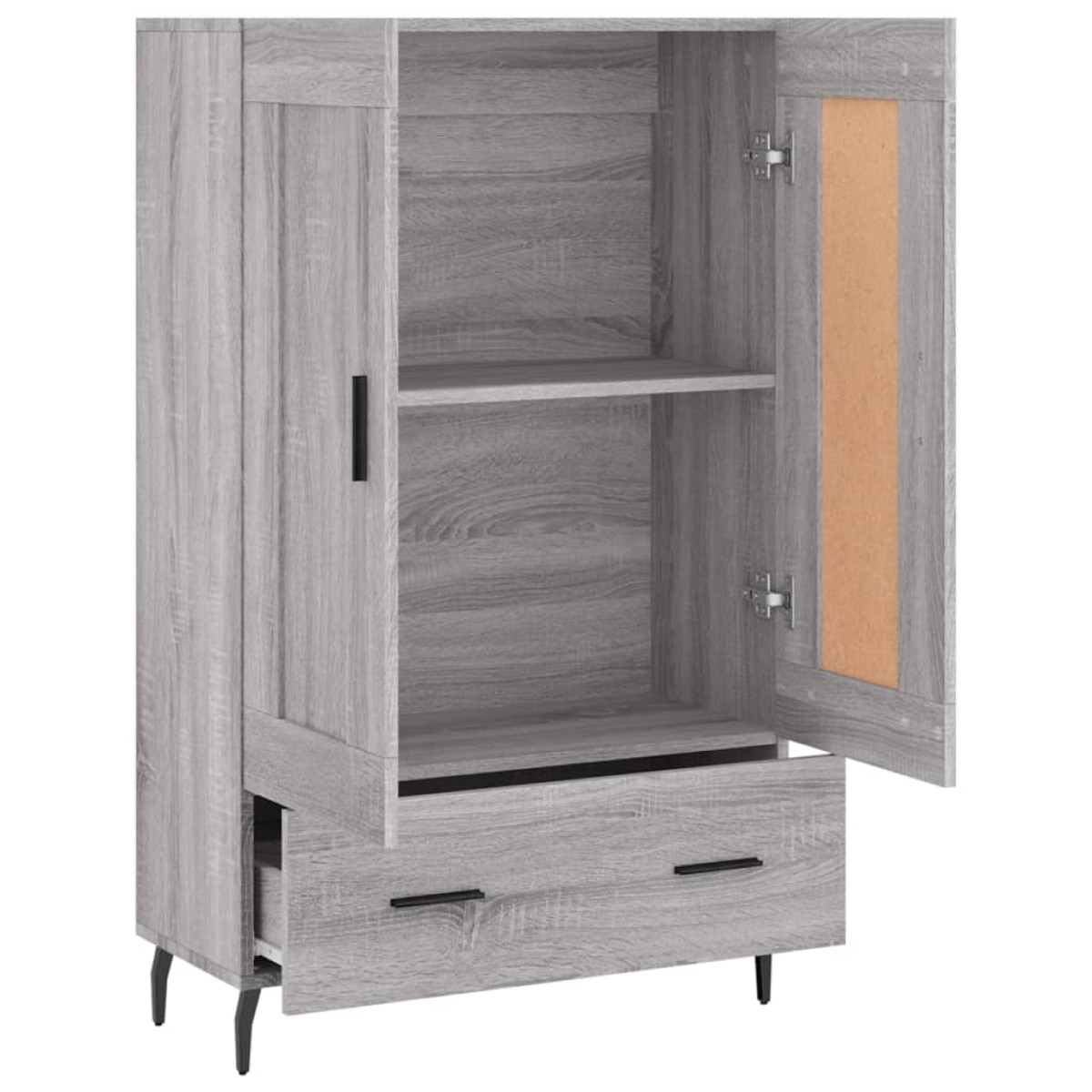 vidaXL Ντουλάπα Γκρι Sonoma 69,5 x 31 x 115 εκ. από Επεξεργασμένο Ξύλο
