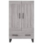 vidaXL Ντουλάπα Γκρι Sonoma 69,5 x 31 x 115 εκ. από Επεξεργασμένο Ξύλο