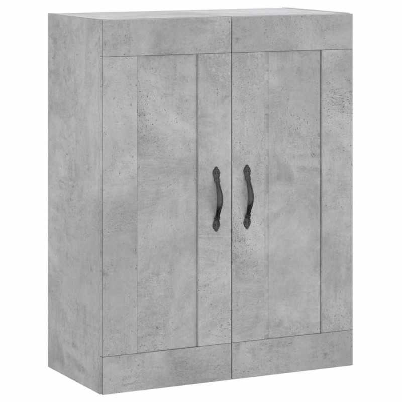 vidaXL Ντουλάπι Επιτοίχιο Γκρι Σκυροδεμ. 69,5x34x90 εκ. Επεξεργ. Ξύλο