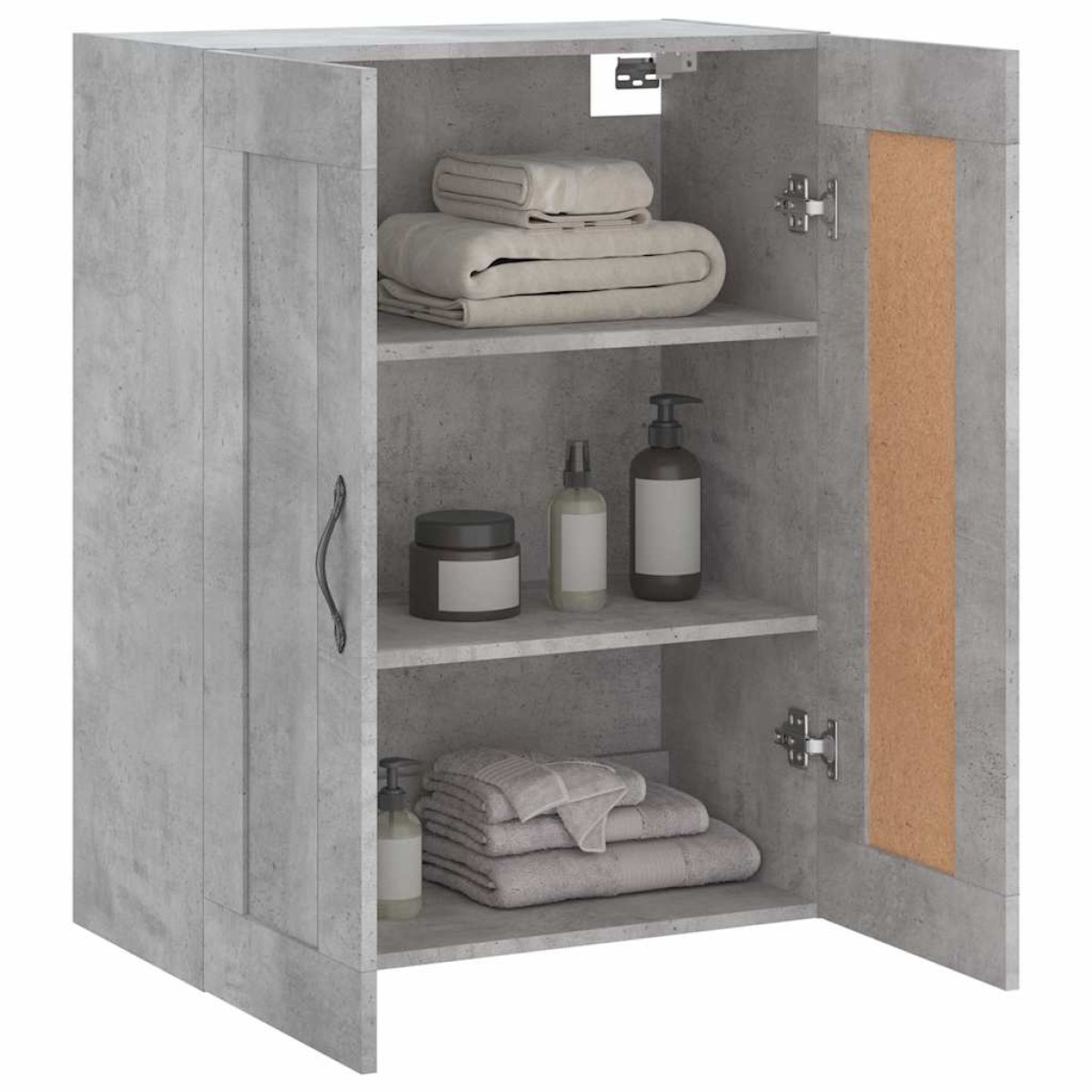 vidaXL Ντουλάπι Επιτοίχιο Γκρι Σκυροδεμ. 69,5x34x90 εκ. Επεξεργ. Ξύλο